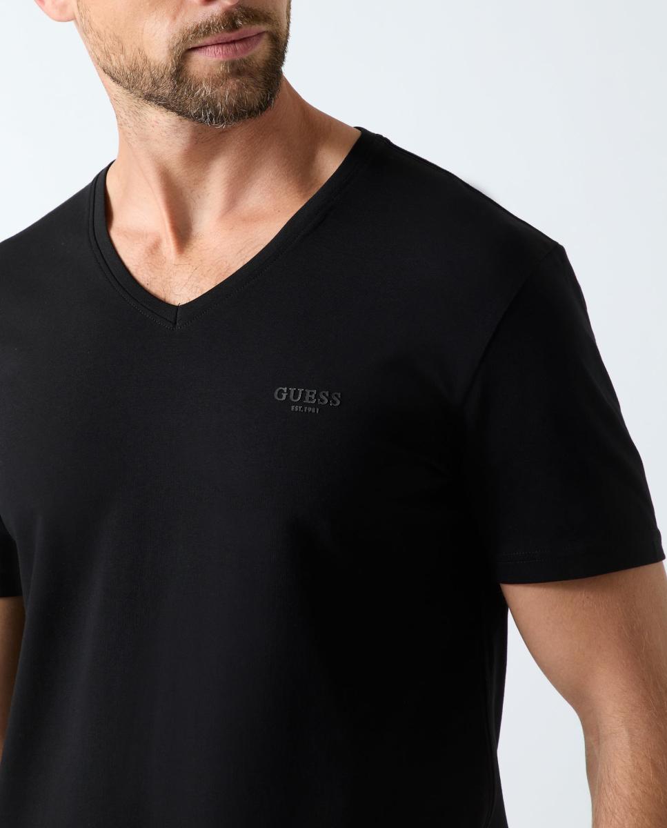 T-shirt com Manga Curta Preto-3