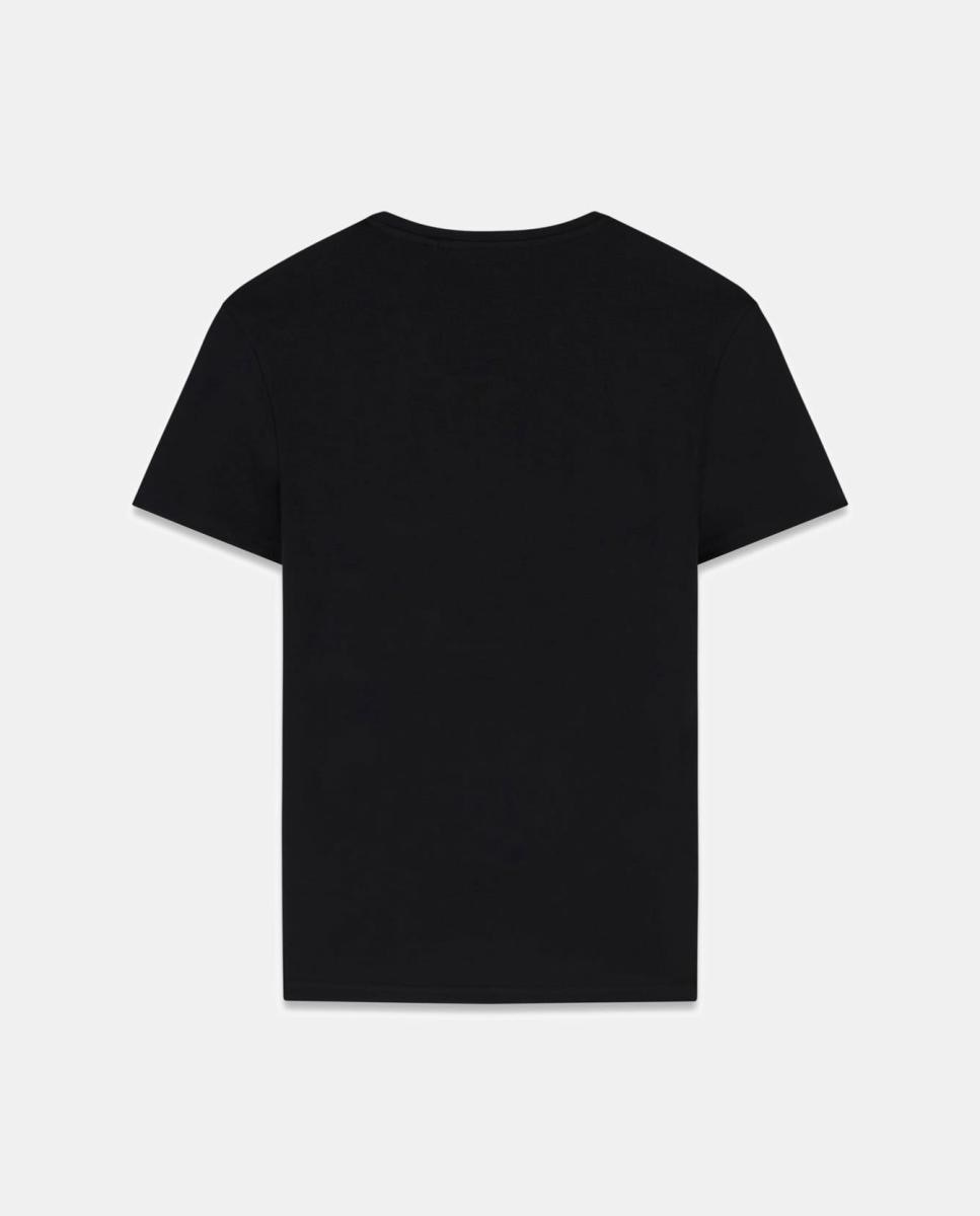 T-shirt com Manga Curta Preto-5
