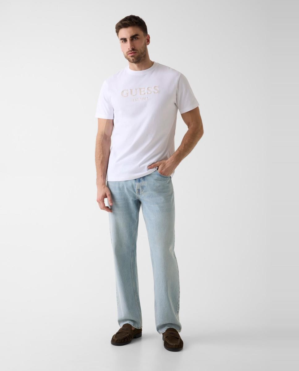 Camiseta de manga corta de hombre - Guess - Blanco Blanco-5