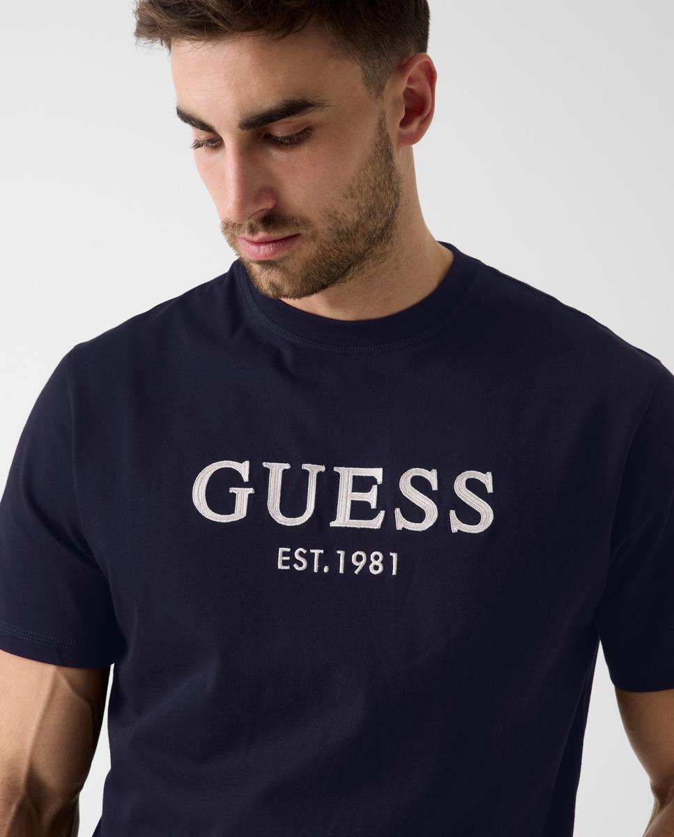 Camiseta de manga corta de hombre - Guess - Azul marino Azul marino-3