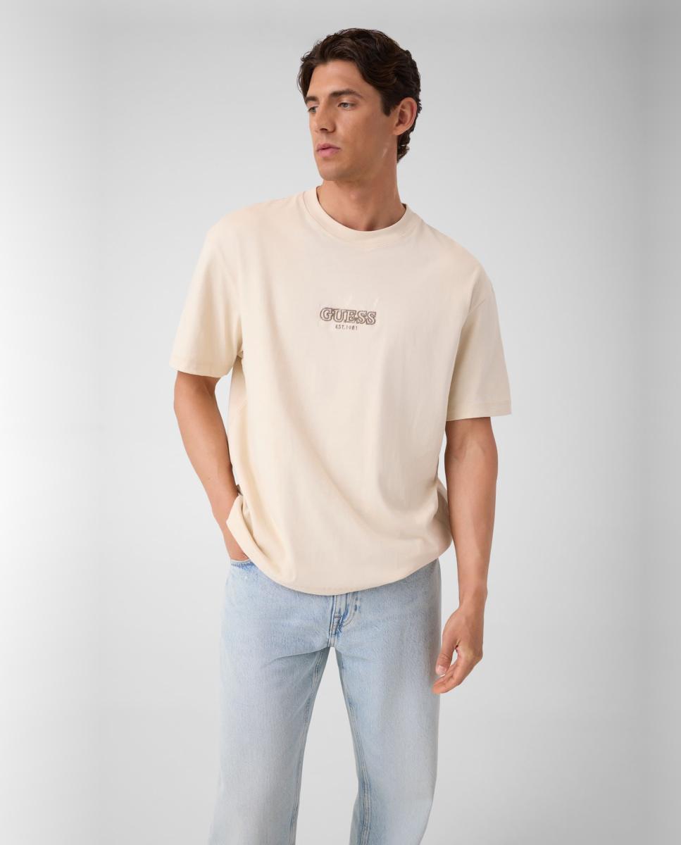 Camiseta de manga corta de hombre - Guess - Beige Beige-1