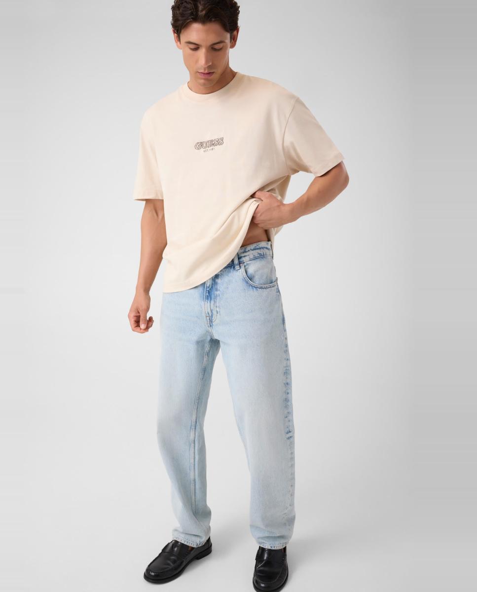 Camiseta de manga corta de hombre - Guess - Beige Beige-6