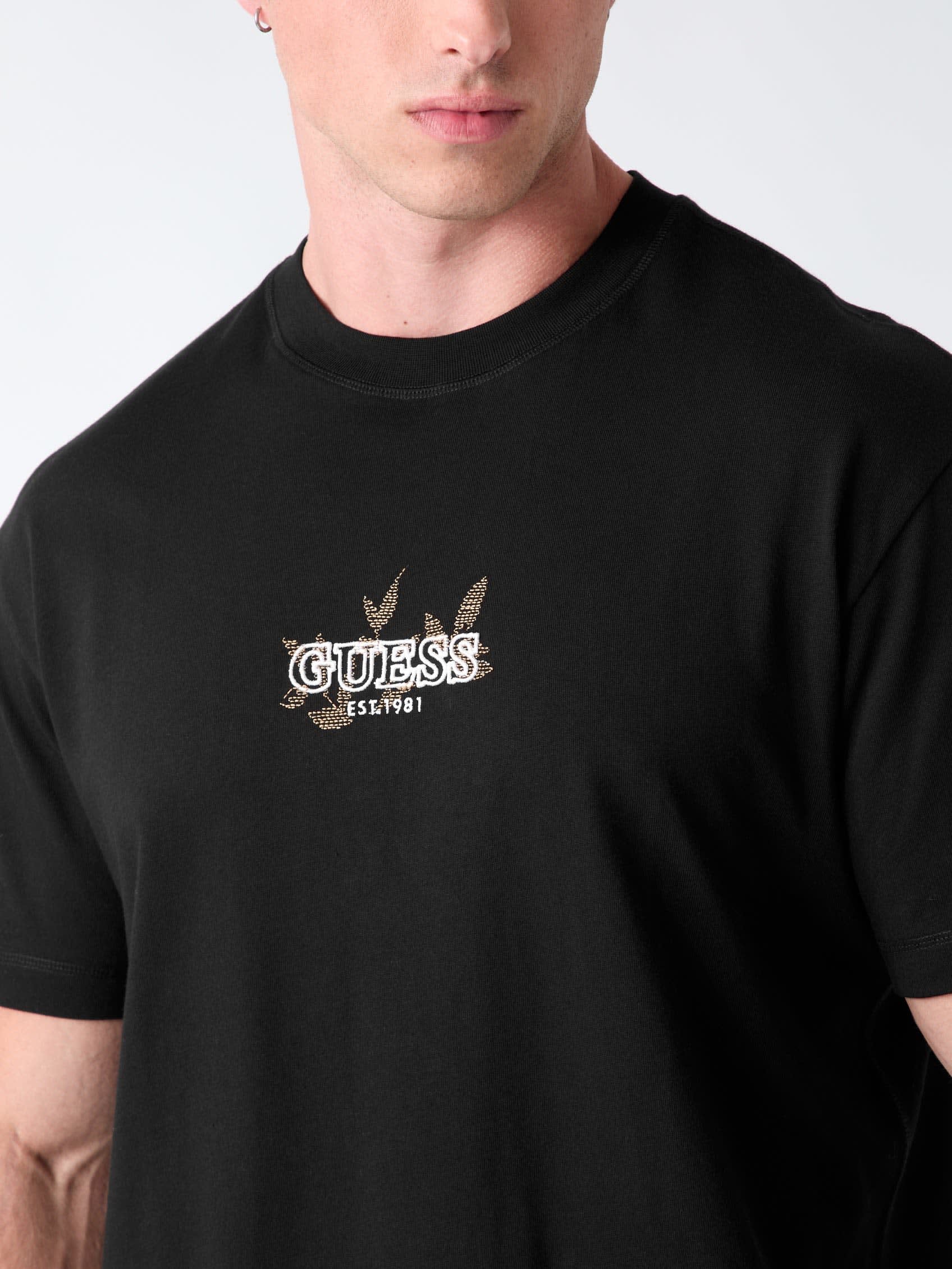 Camiseta de manga corta de hombre - Guess - Negro Negro-3