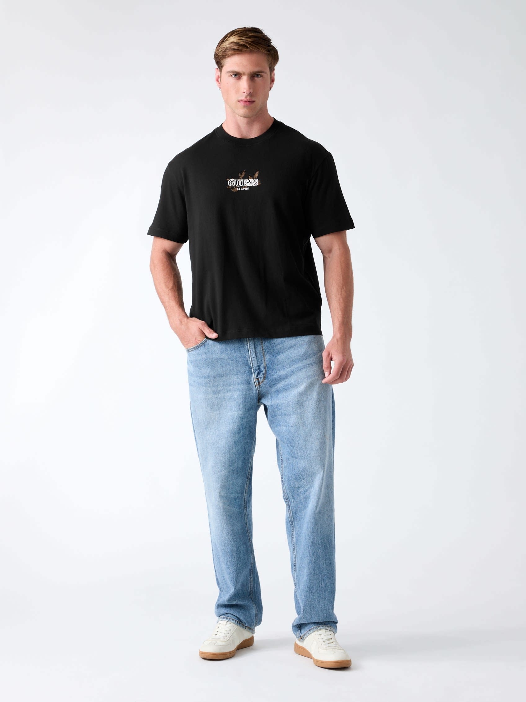 Camiseta de manga corta de hombre - Guess - Negro Negro-4