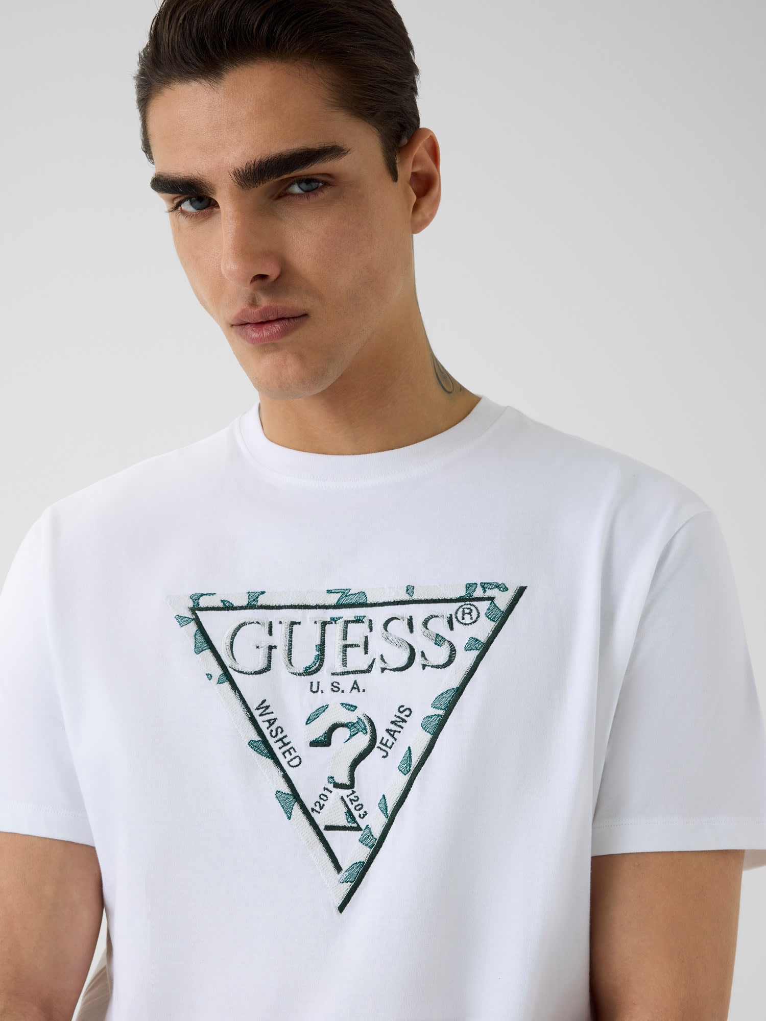 Camiseta de manga corta de hombre - Guess - Blanco Blanco-3