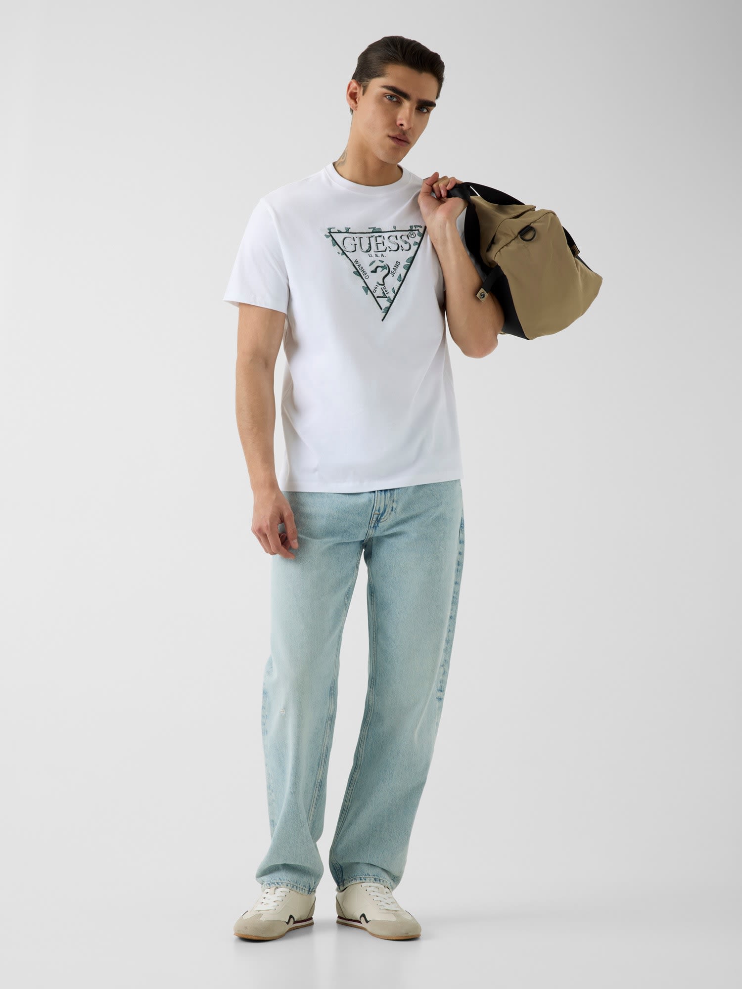 Camiseta de manga corta de hombre - Guess - Blanco Blanco-5