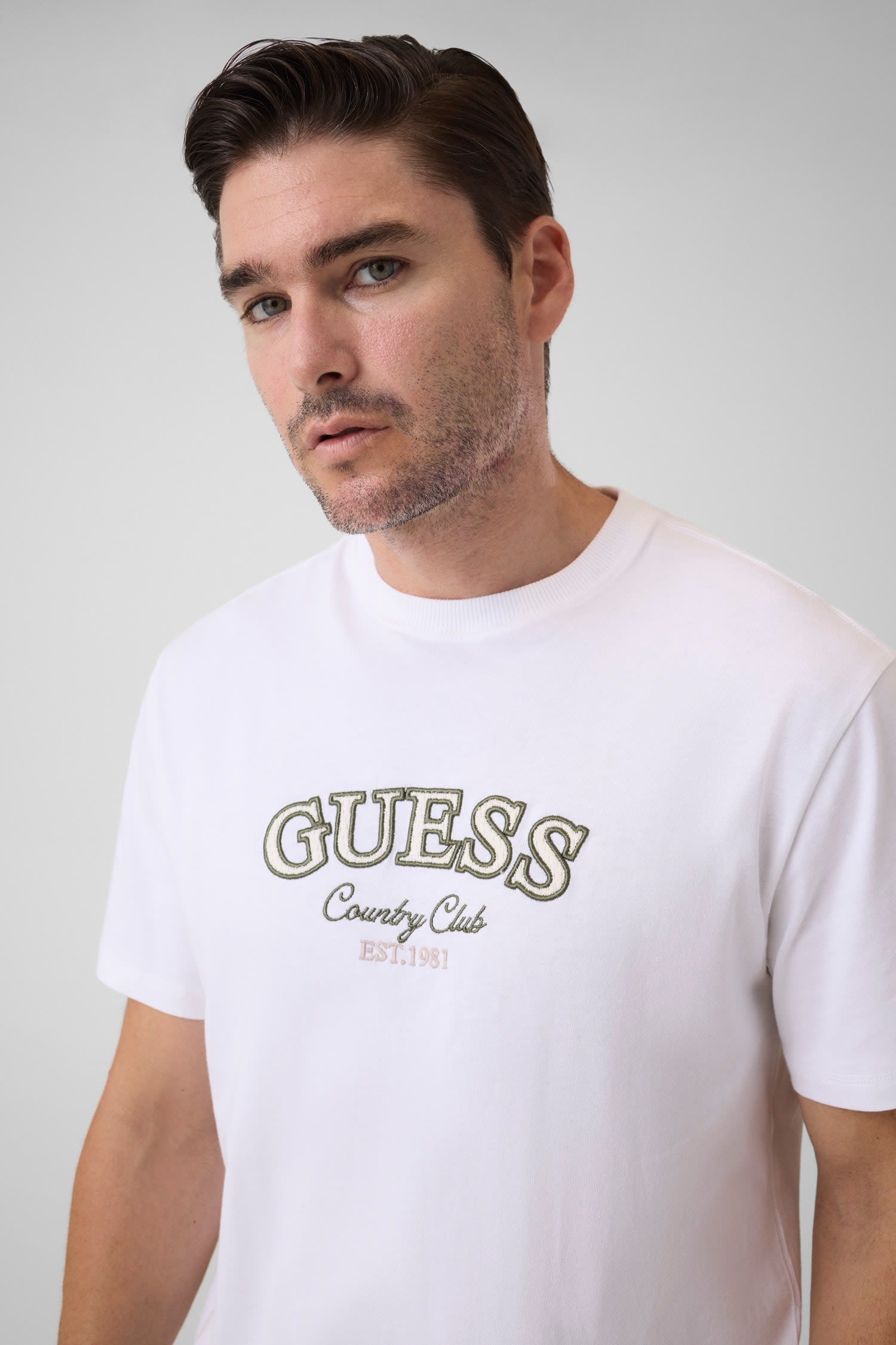 Camiseta de manga corta de hombre - Guess - Blanco Blanco-3