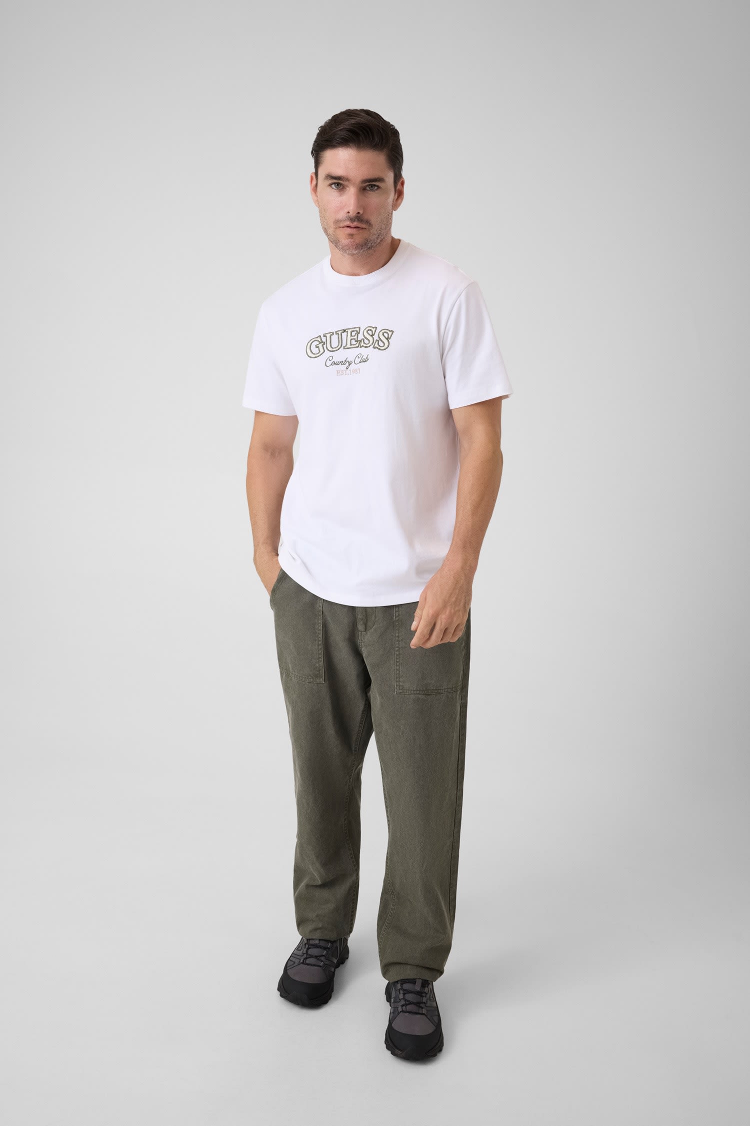 Camiseta de manga corta de hombre - Guess - Blanco Blanco-4
