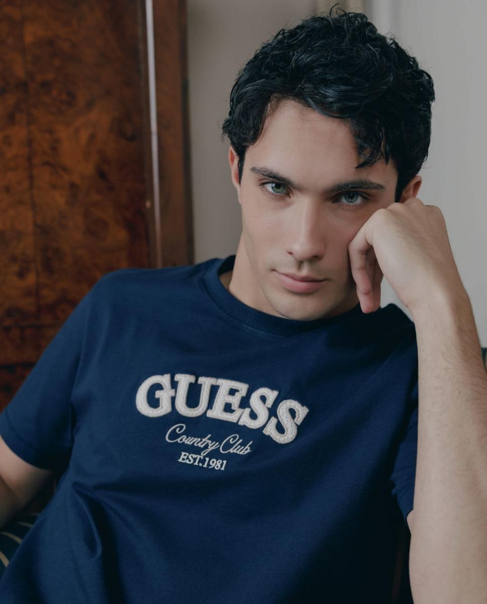 Camiseta de manga corta de hombre - Guess - Azul marino Azul marino-3