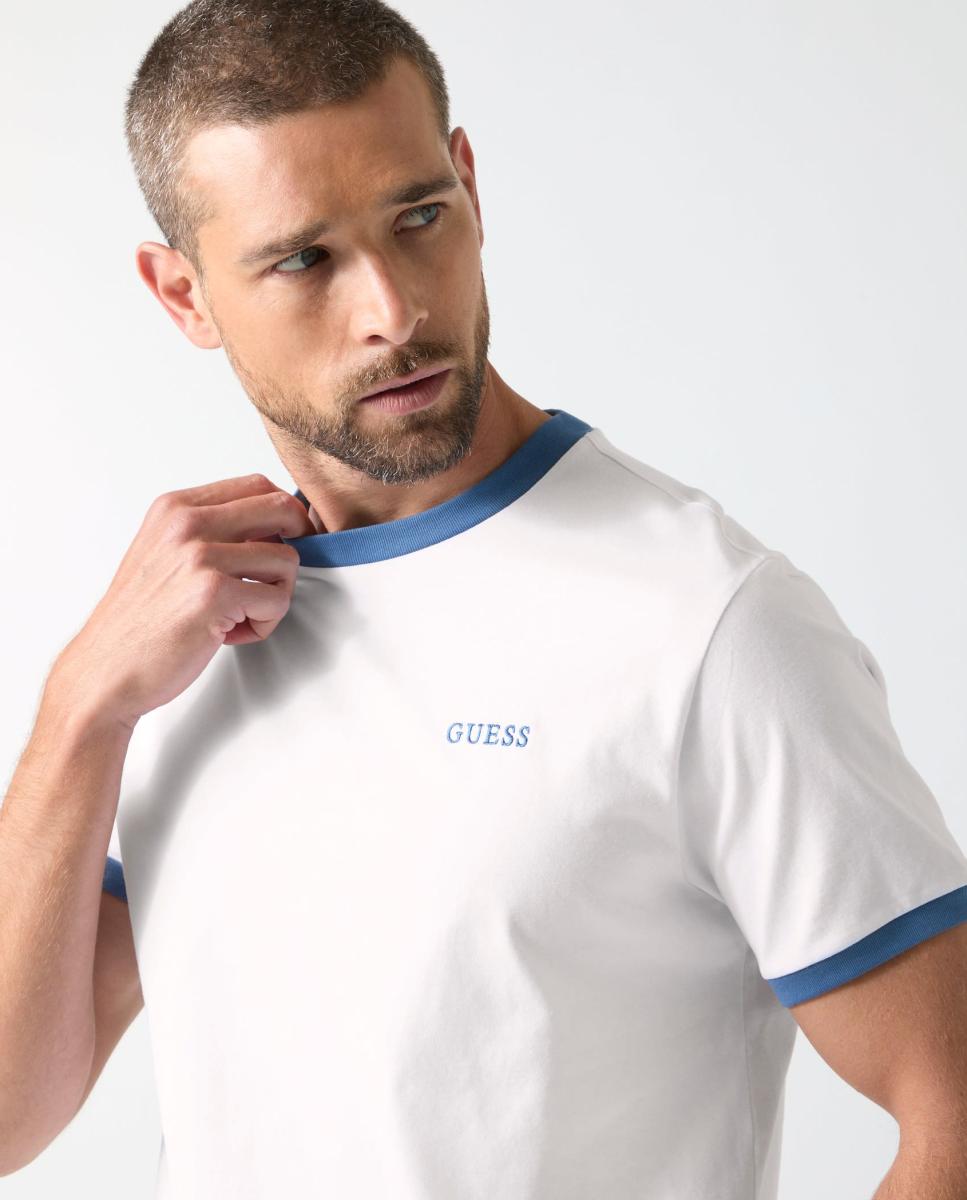 T-shirt com Manga Curta Branco-3