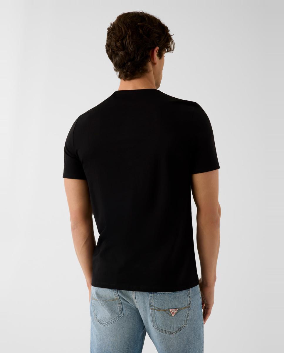 T-shirt com Manga Curta Preto-2