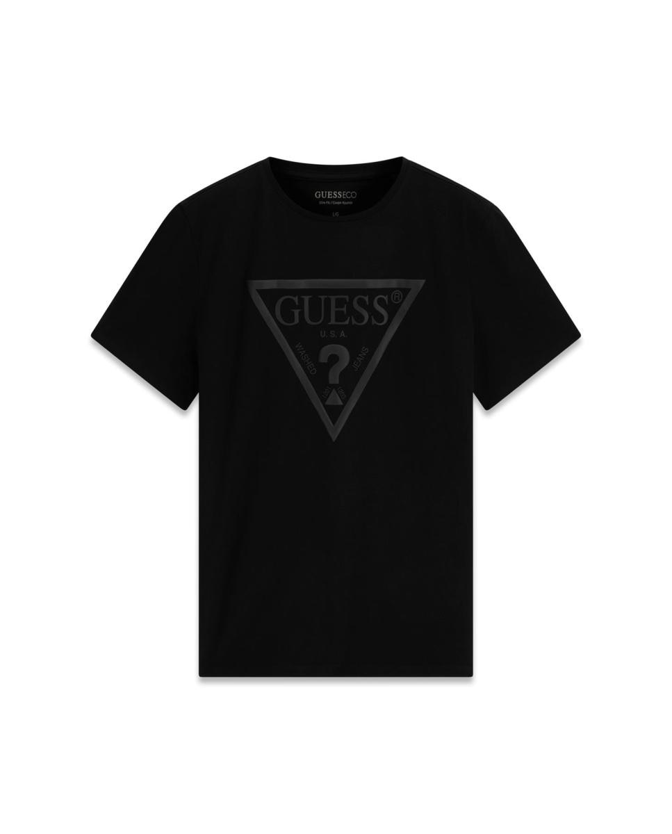 T-shirt com Manga Curta Preto-4