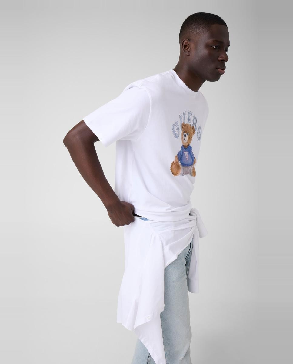 T-shirt com Manga Curta Branco-3