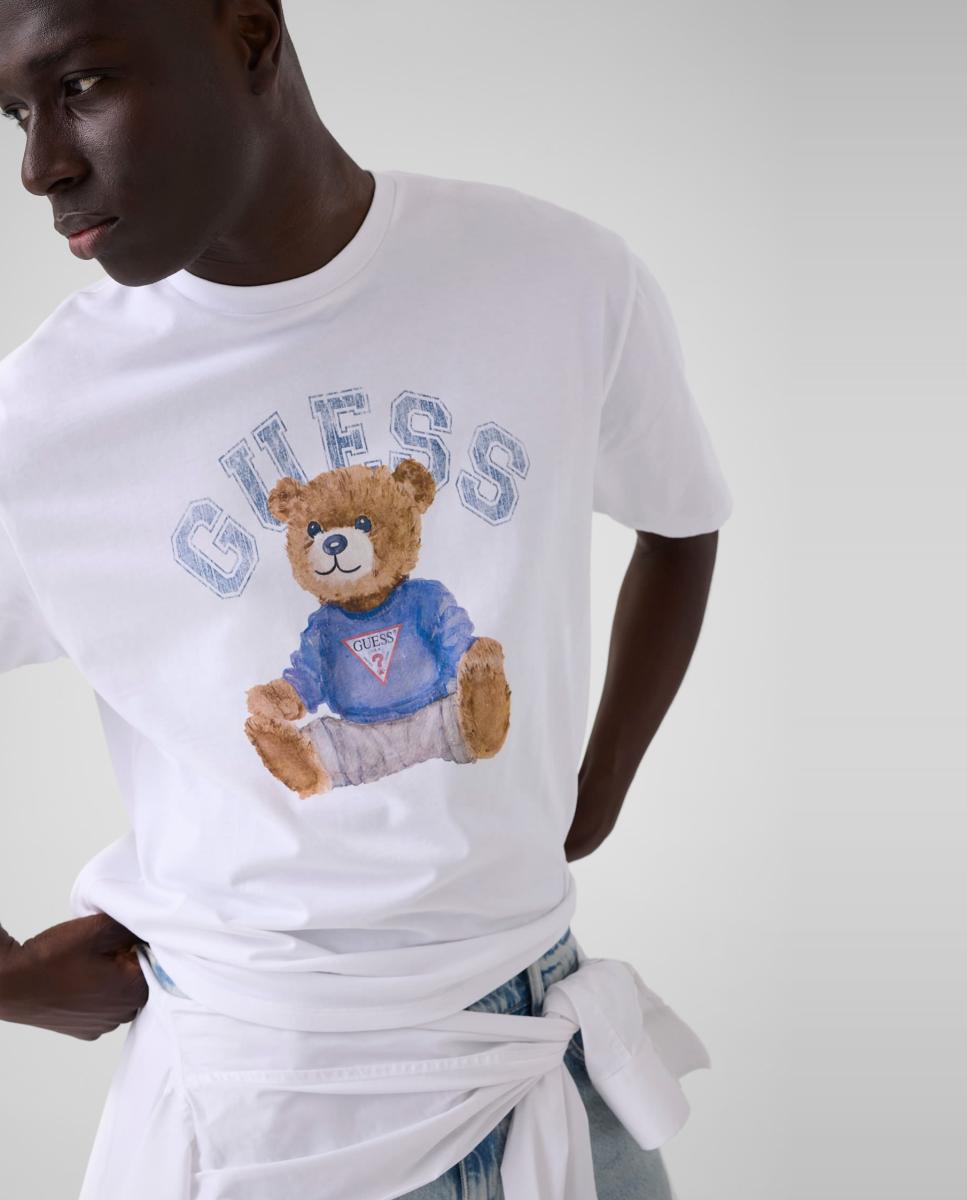 T-shirt com Manga Curta Branco-4