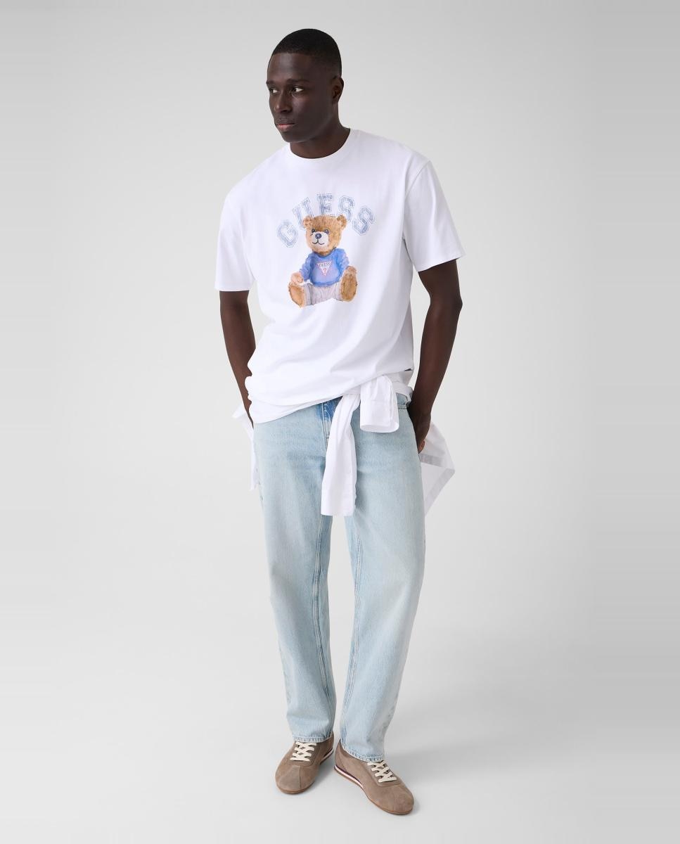 T-shirt com Manga Curta Branco-6
