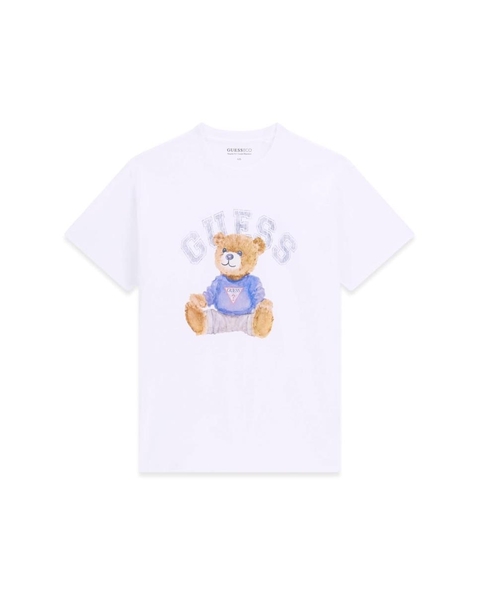 T-shirt com Manga Curta Branco-5