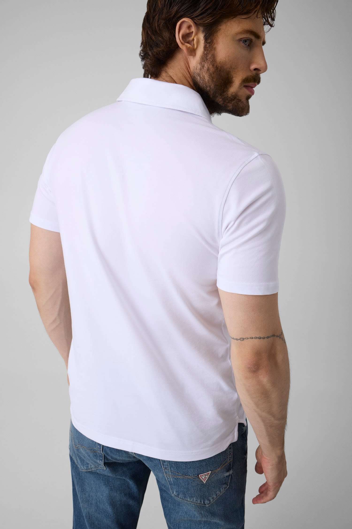 Imagen 2 de Polo de manga corta de hombre - Guess - Blanco Blanco