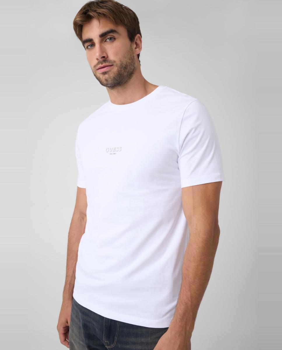Camiseta de manga corta de hombre - Guess - Blanco Blanco-1