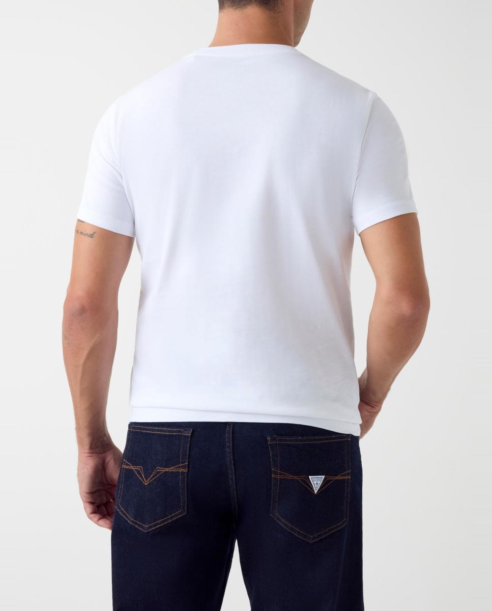 Camiseta de manga corta de hombre - Guess - Blanco Blanco-2