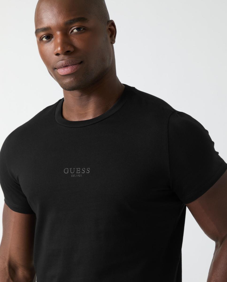 T-shirt com Manga Curta Preto-3