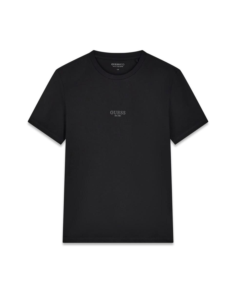 T-shirt com Manga Curta Preto-4