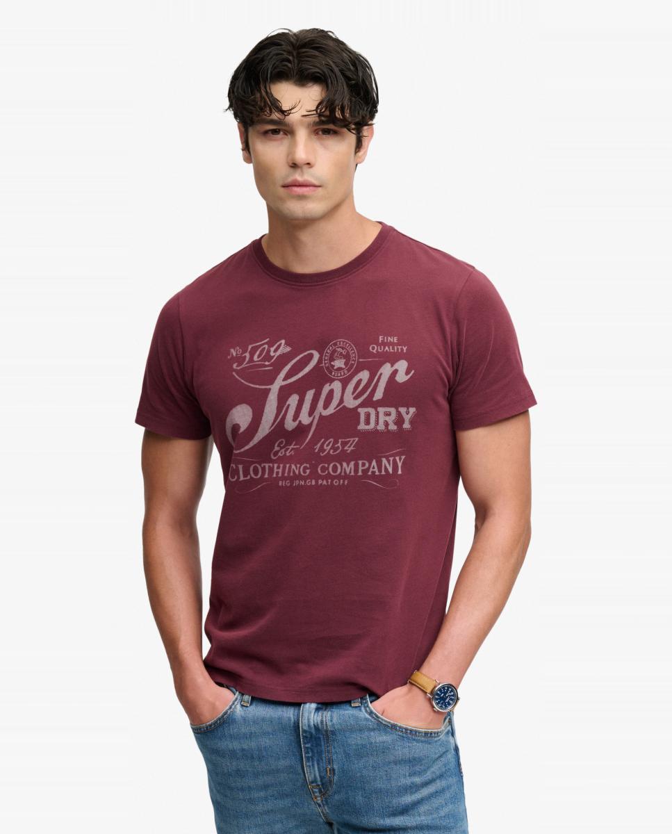 Imagem 0 de T-shirt com Estampado Vintage Workwear