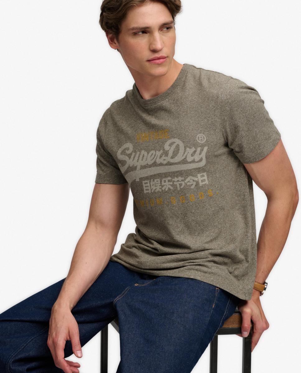 T-shirt de Corte Relaxed VL Heritage Verde-4