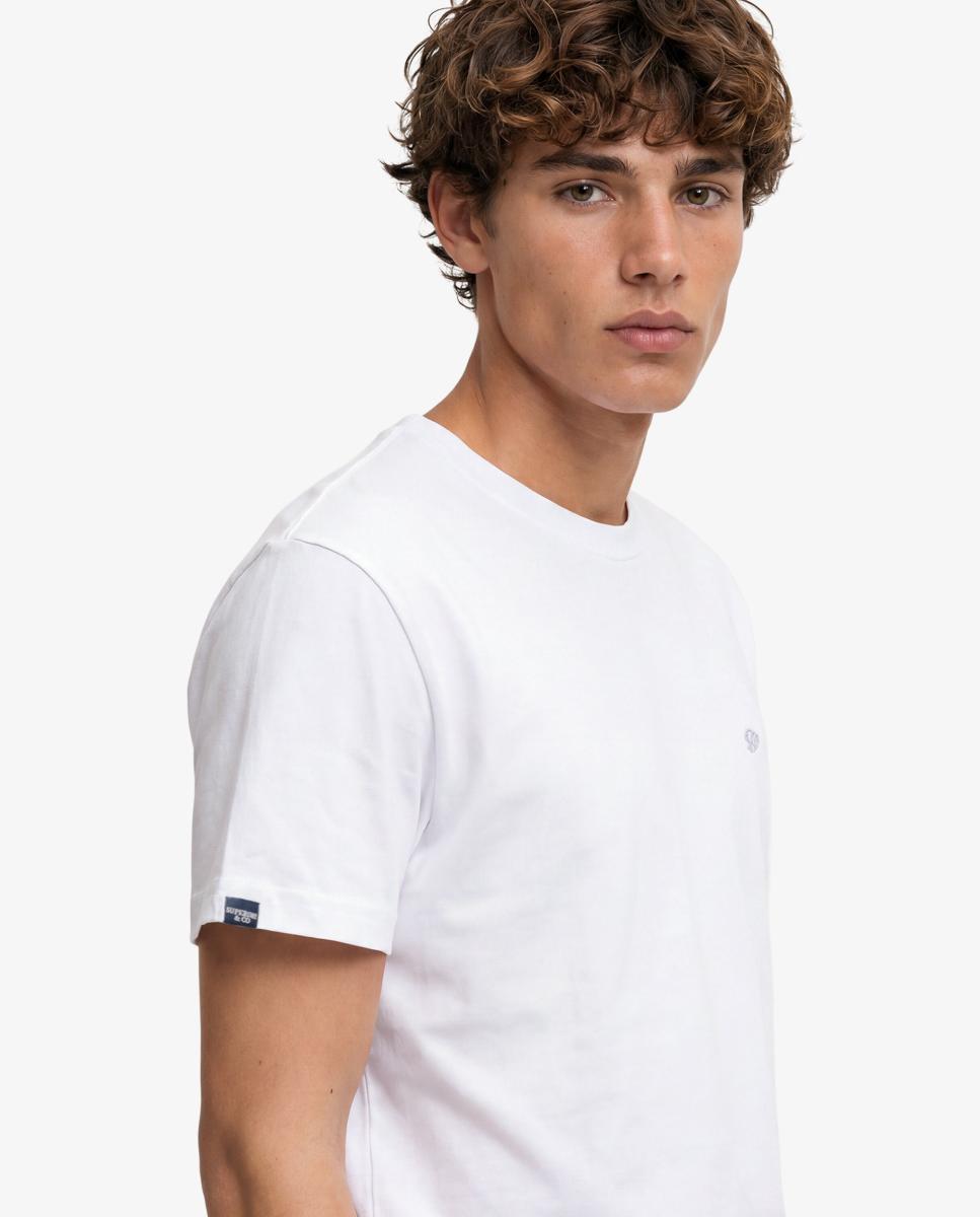 T-shirt Essential SDCO com Logótipo Bordado Branco-4
