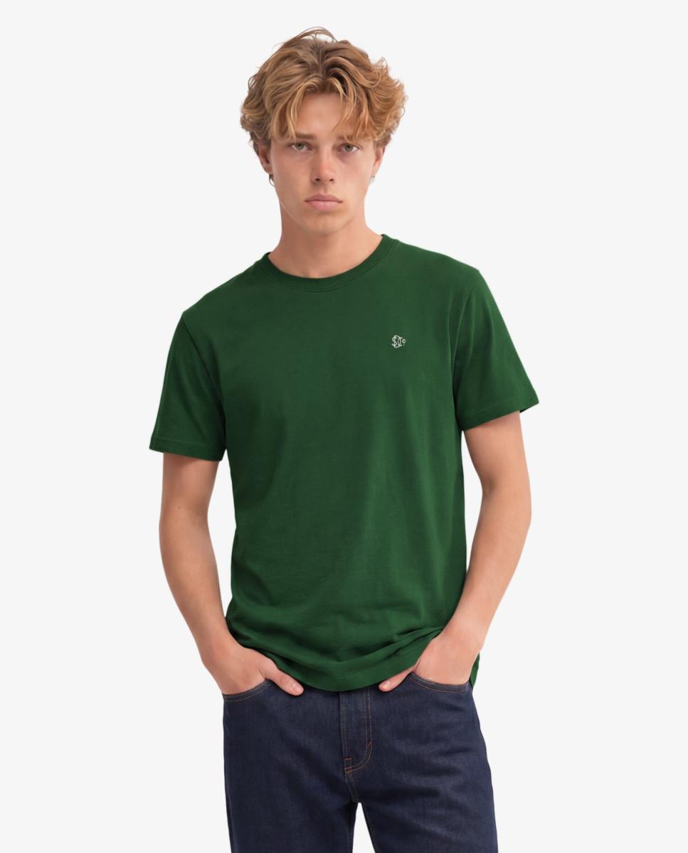 T-shirt Essential SDCO com Logótipo Bordado Verde-1