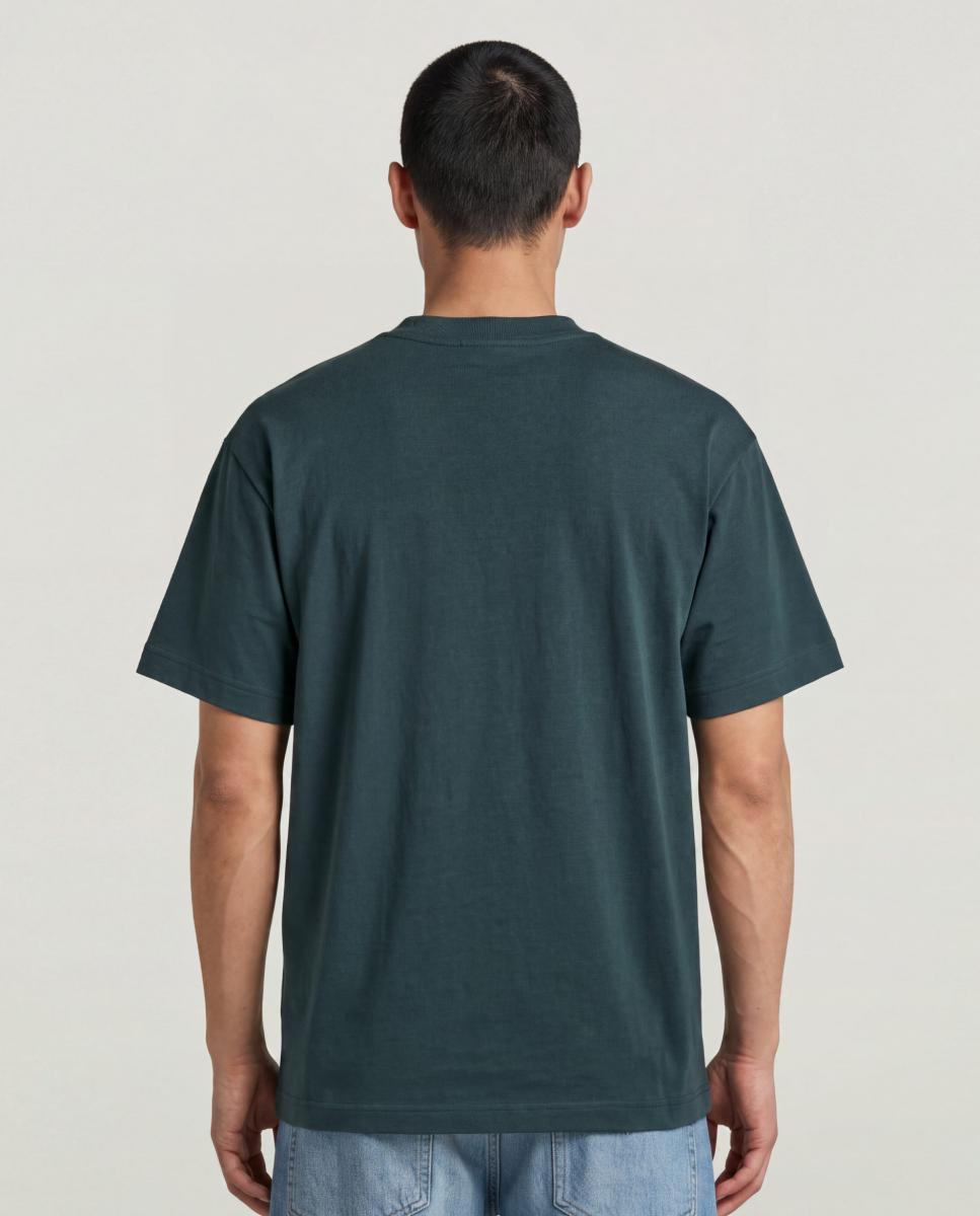Camiseta de hombre de manga corta y corte recto - G-Star - Azul Azul-2