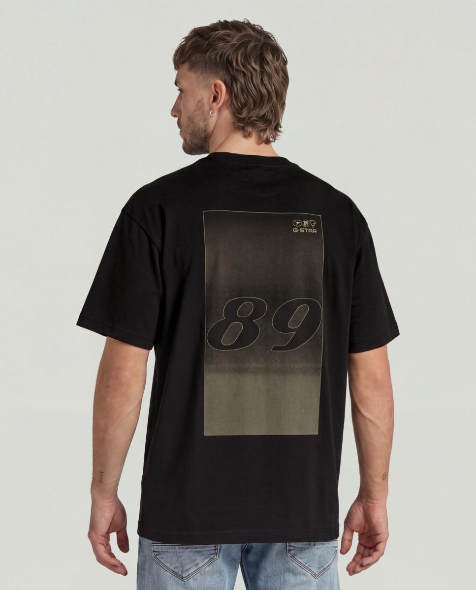 Camiseta de hombre de manga corta y corte relajado - G-Star - Negro Negro-2