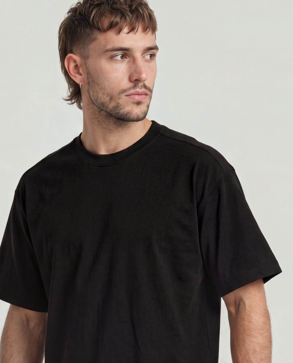Camiseta de hombre de manga corta y corte relajado - G-Star - Negro Negro-3