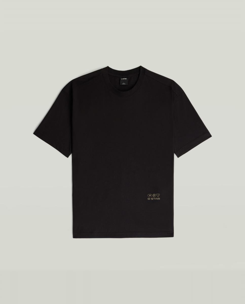 Camiseta de hombre de manga corta y corte relajado - G-Star - Negro Negro-4