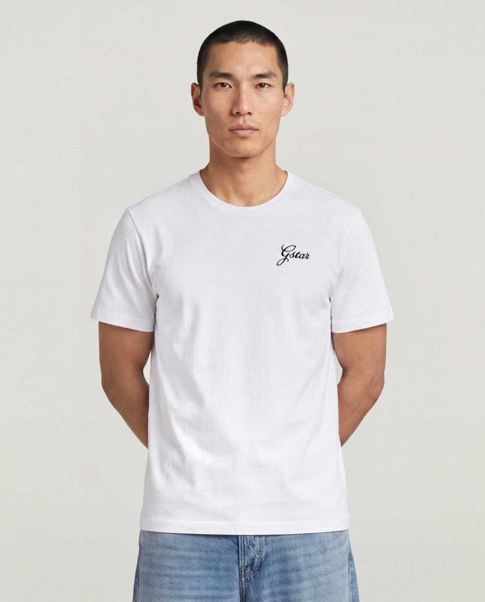 Camiseta de hombre manga corta y corte regular - G-Star - Blanco Blanco-1