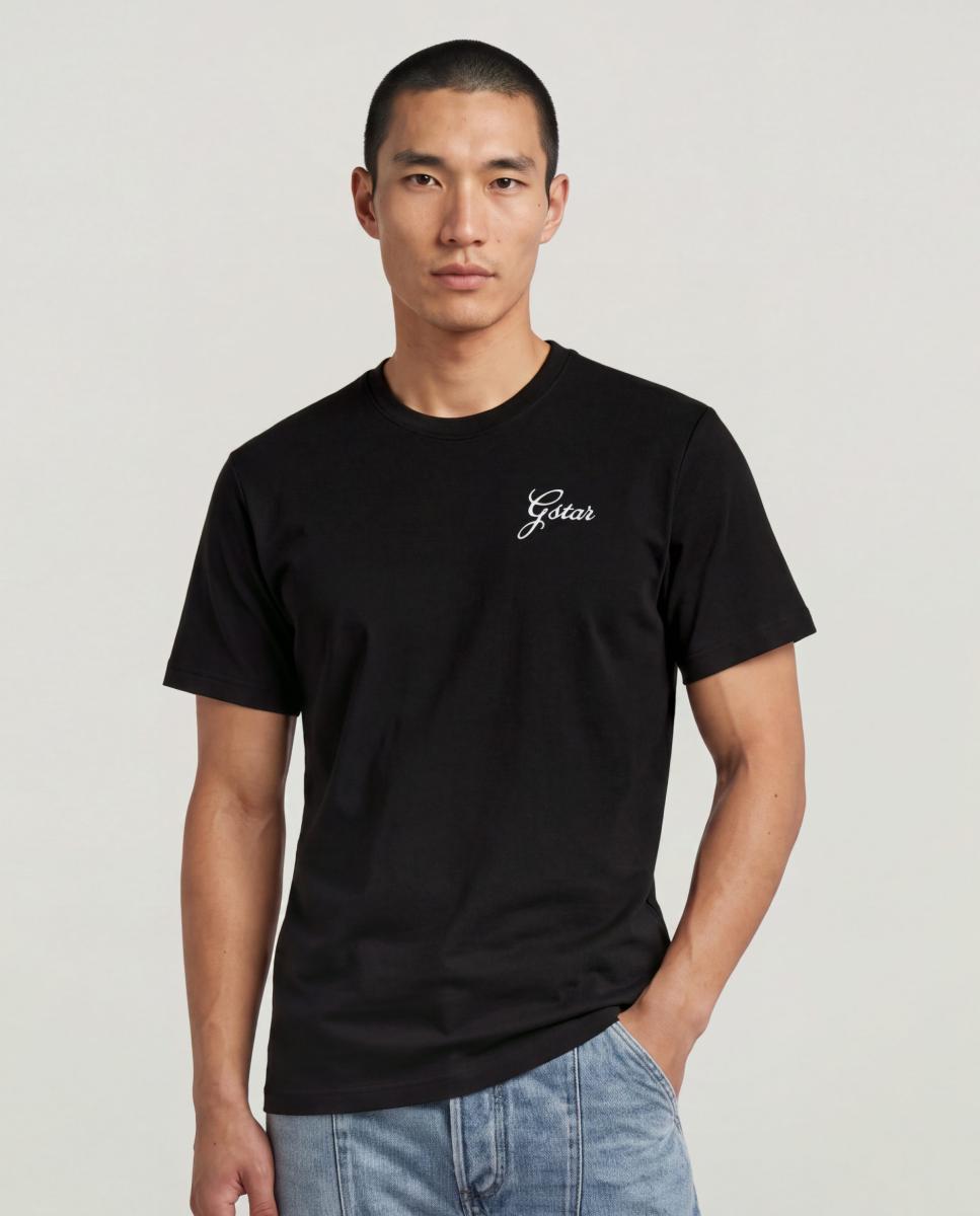 Imagen 0 de Camiseta de hombre manga corta y corte regular Negro