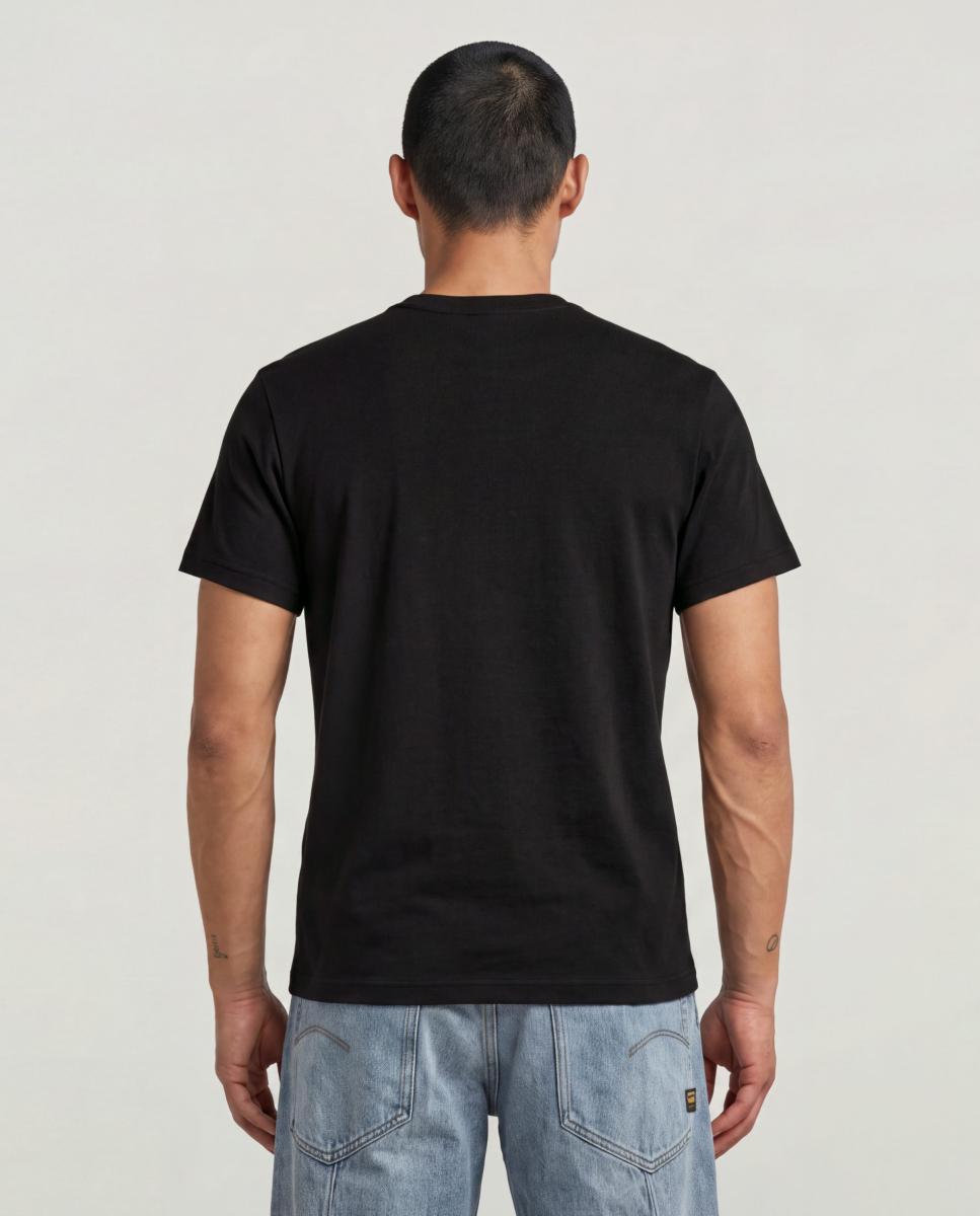 Camiseta de hombre manga corta y corte regular - G-Star - Negro Negro-2