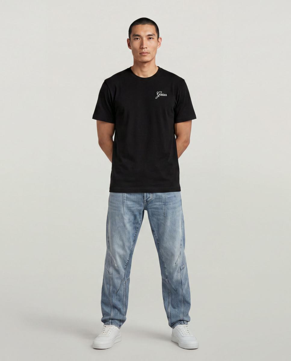 Camiseta de hombre manga corta y corte regular - G-Star - Negro Negro-6