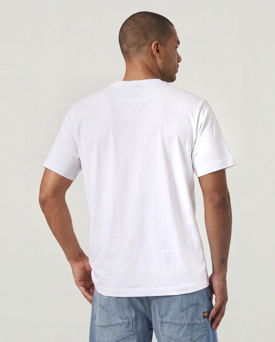 Camiseta de hombre manga corta y corte regular - G-Star - Blanco Blanco-2