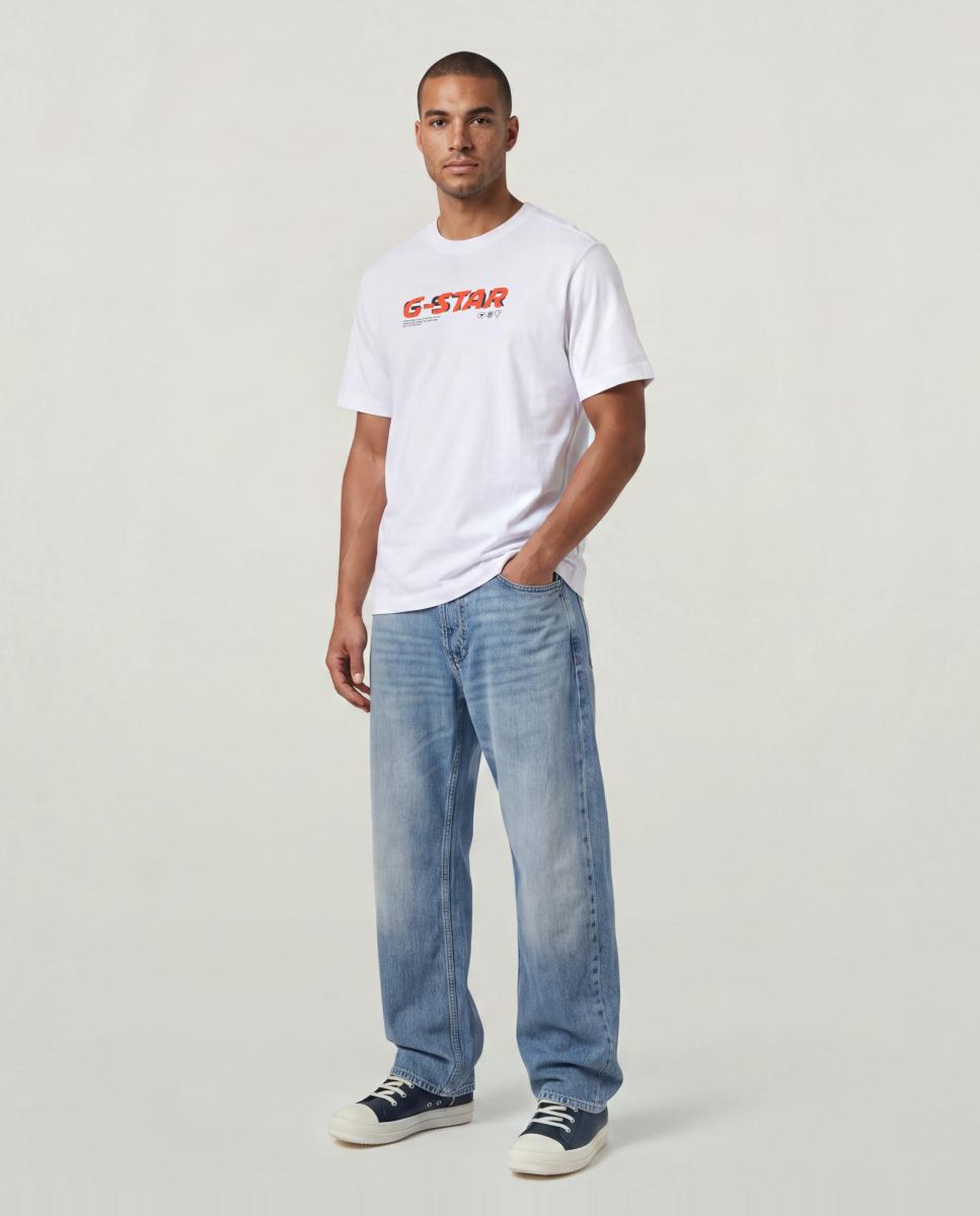 Camiseta de hombre manga corta y corte regular - G-Star - Blanco Blanco-6