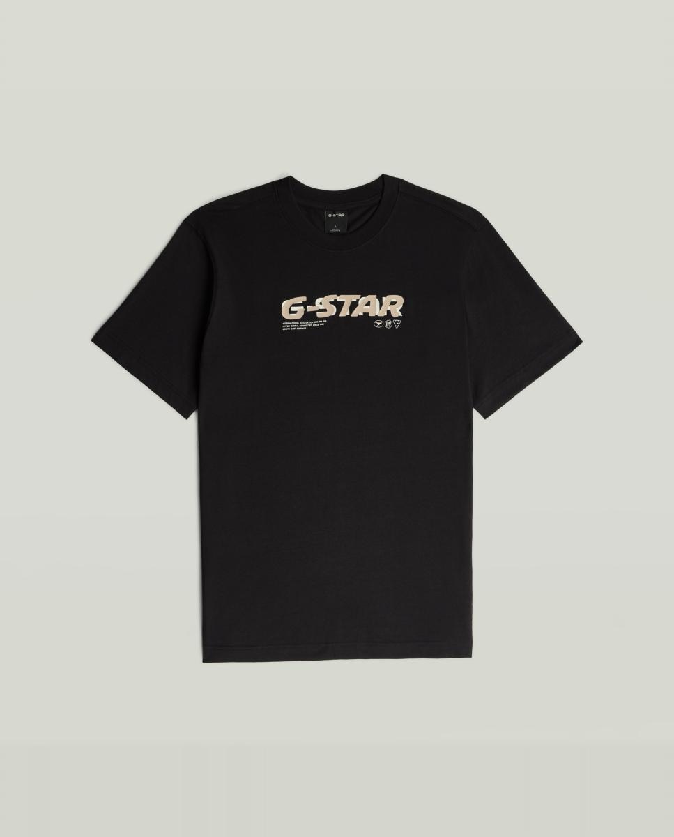 Camiseta de hombre manga corta y corte regular - G-Star - Negro Negro-4
