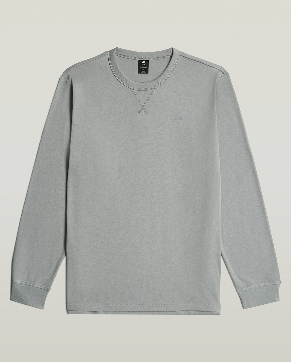 Camisola de Manga Comprida com Gola Redonda Cinzento-6