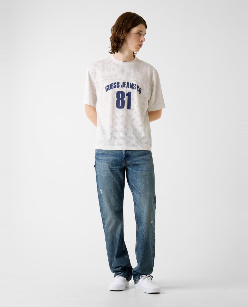 T-shirt com Manga Curta Branco-5