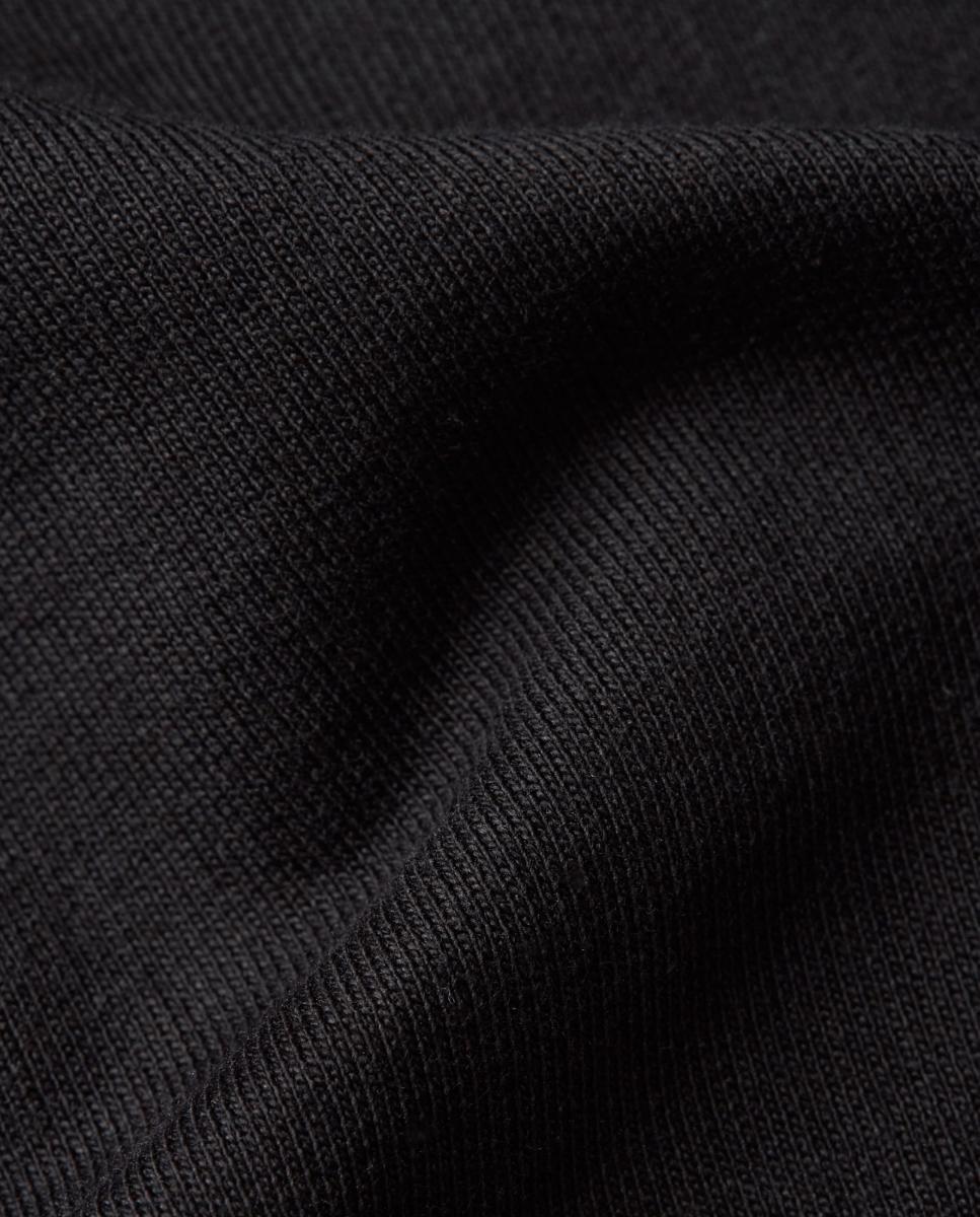 Camisola de Corte Regular com Manga Comprida Preto-5