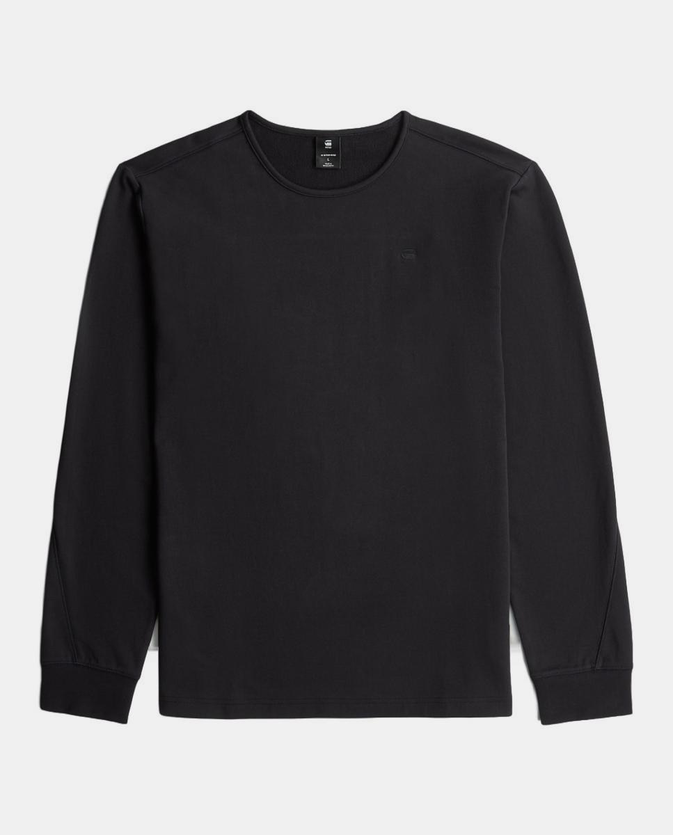 Camisola de Corte Regular com Manga Comprida Preto-6