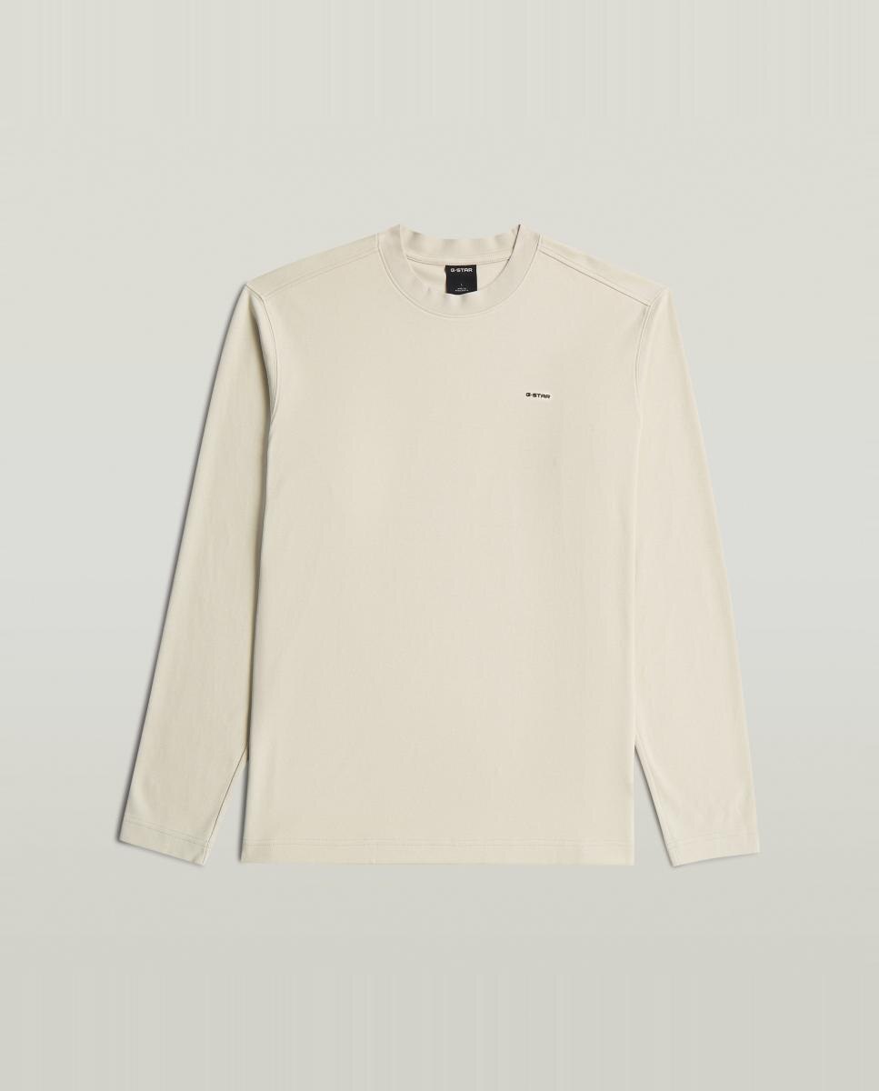 Camisola de Corte Regular com Manga Comprida Branco-6