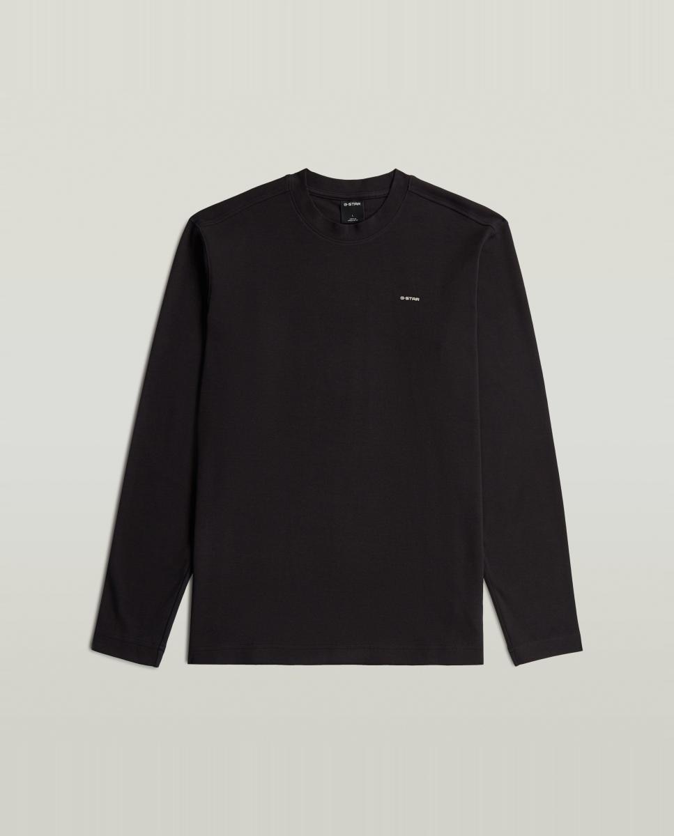 Camiseta de hombre de manga larga y corte recto - G-Star - Negro Negro-4