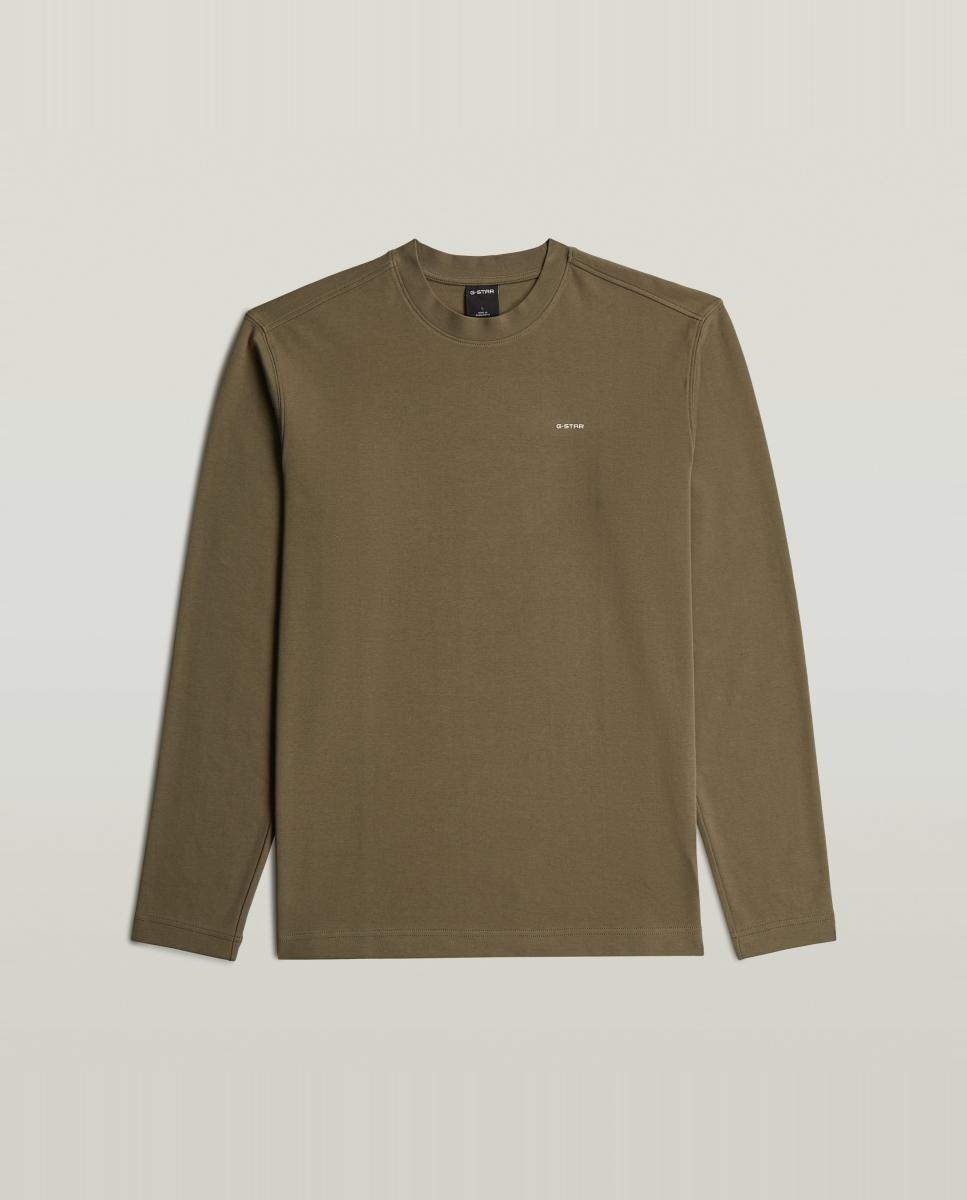 Camiseta de hombre de manga larga y corte recto - G-Star - Marrón Marrón-4