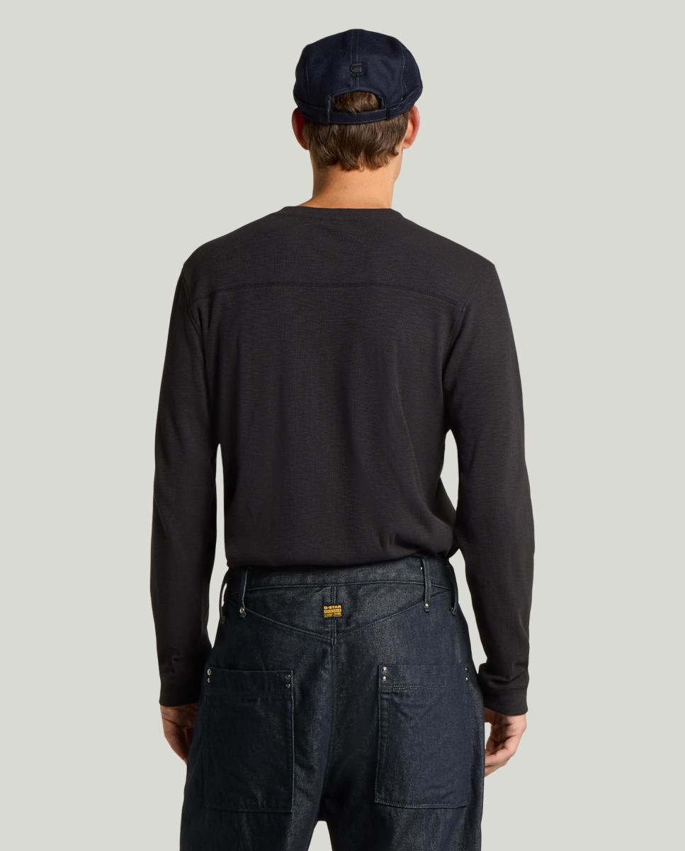 Imagen 2 de Camiseta de hombre de manga larga y corte entallado - G-Star - Negro Negro
