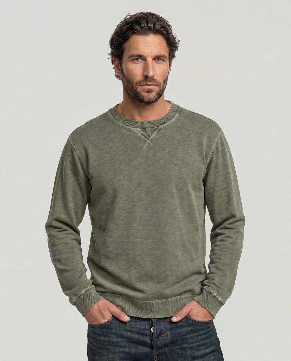 Imagen 1 de Camiseta de hombre de manga larga y corte recto Verde