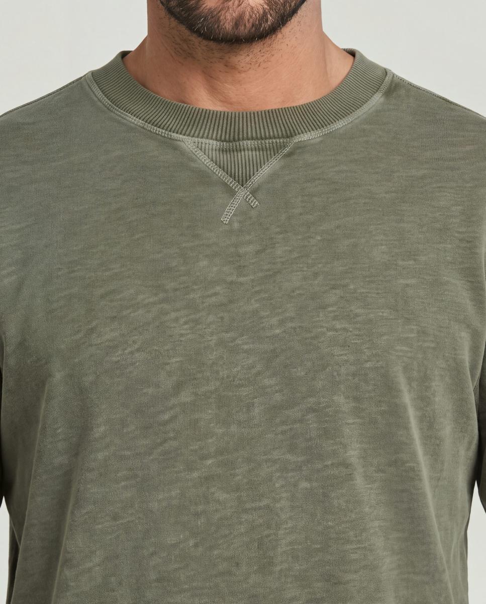 Imagen 3 de Camiseta de hombre de manga larga y corte recto - G-Star - Verde Verde